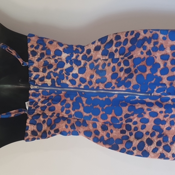 Angel Biba NEW Size 6 Dress Blue Tan RRP $69 - Picture 5 of 10